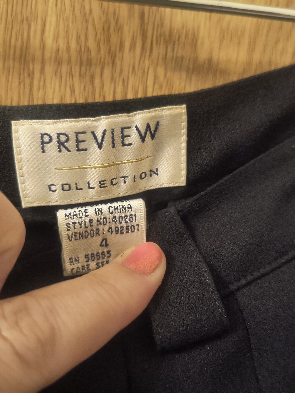 Vintage 90s Nordstrom Preview Collection High Waisted Pleated Trousers Black 4 - Picture 4 of 7